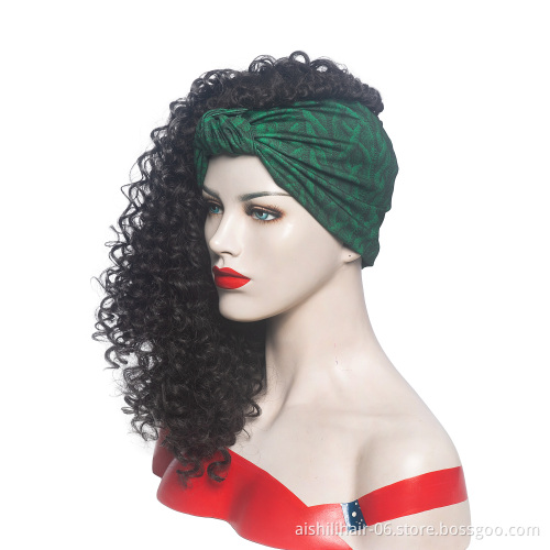 Aishili factory wholesale wig grip headband Afro curly hair headband wigs for black women